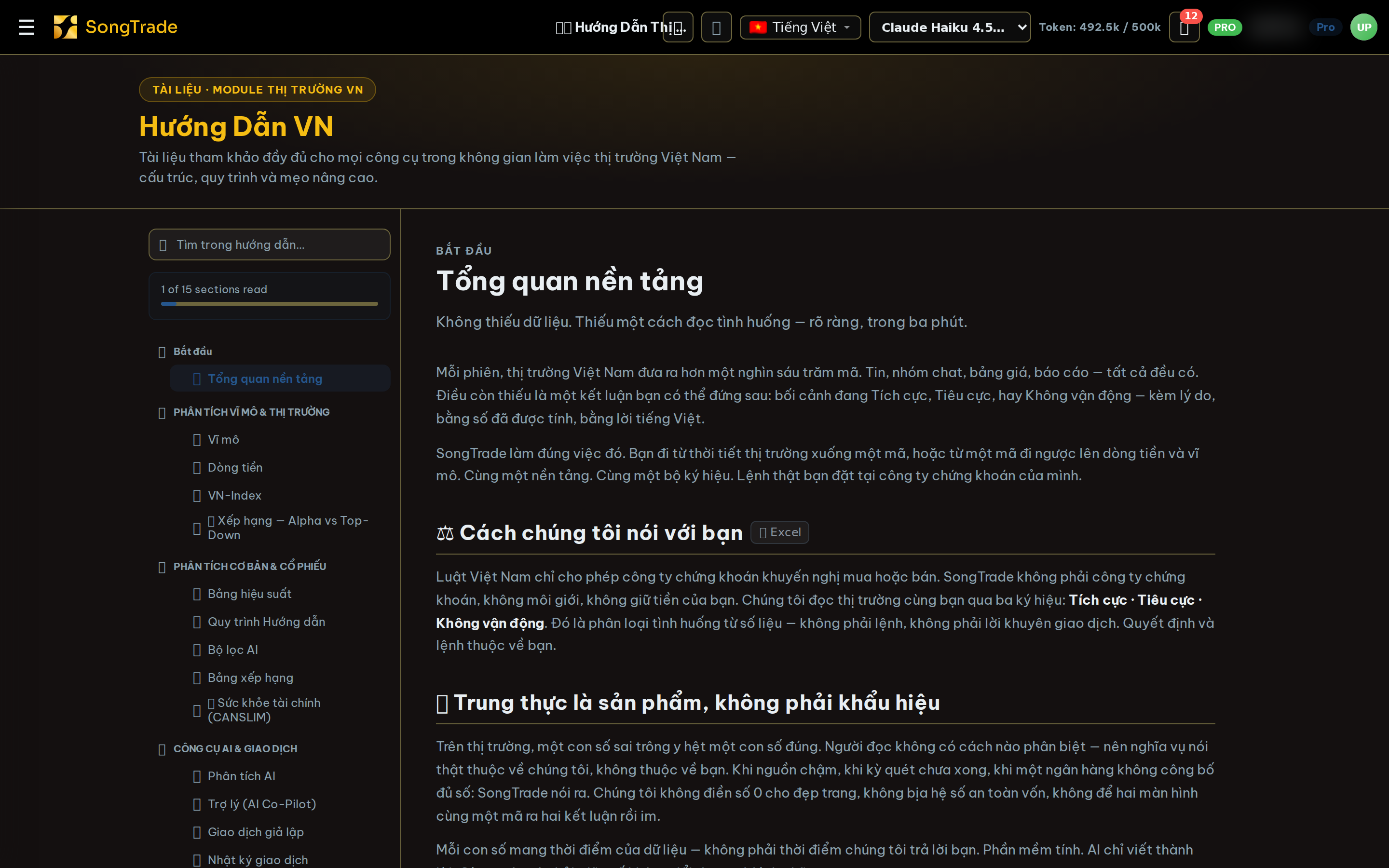 Hướng dẫn VN SongTrade: tổng quan nền tảng và mục lục các trang